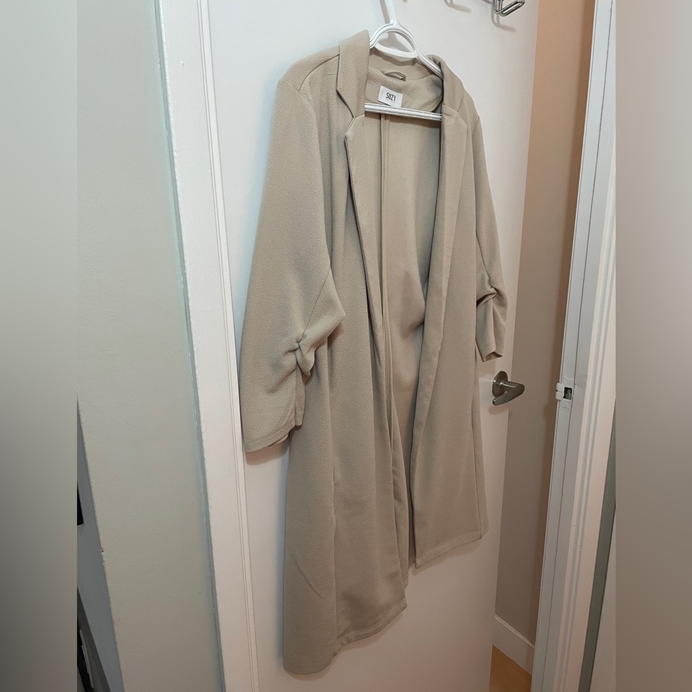 Beige Long Blazer